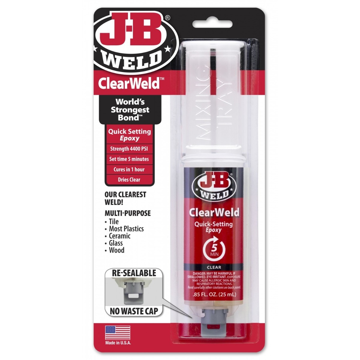 CLEAR WELD - 5 MINIUTE CLEAR EPOXY