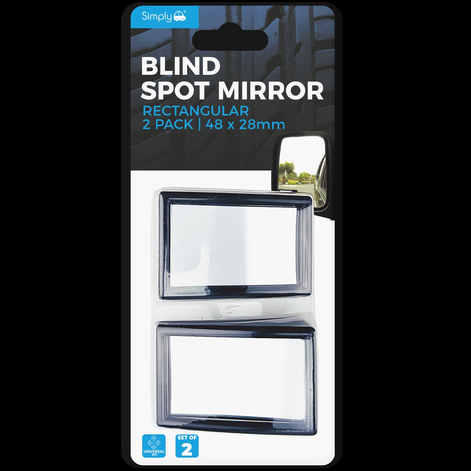 ANGLED BLIND SPOT MIRRORS X2