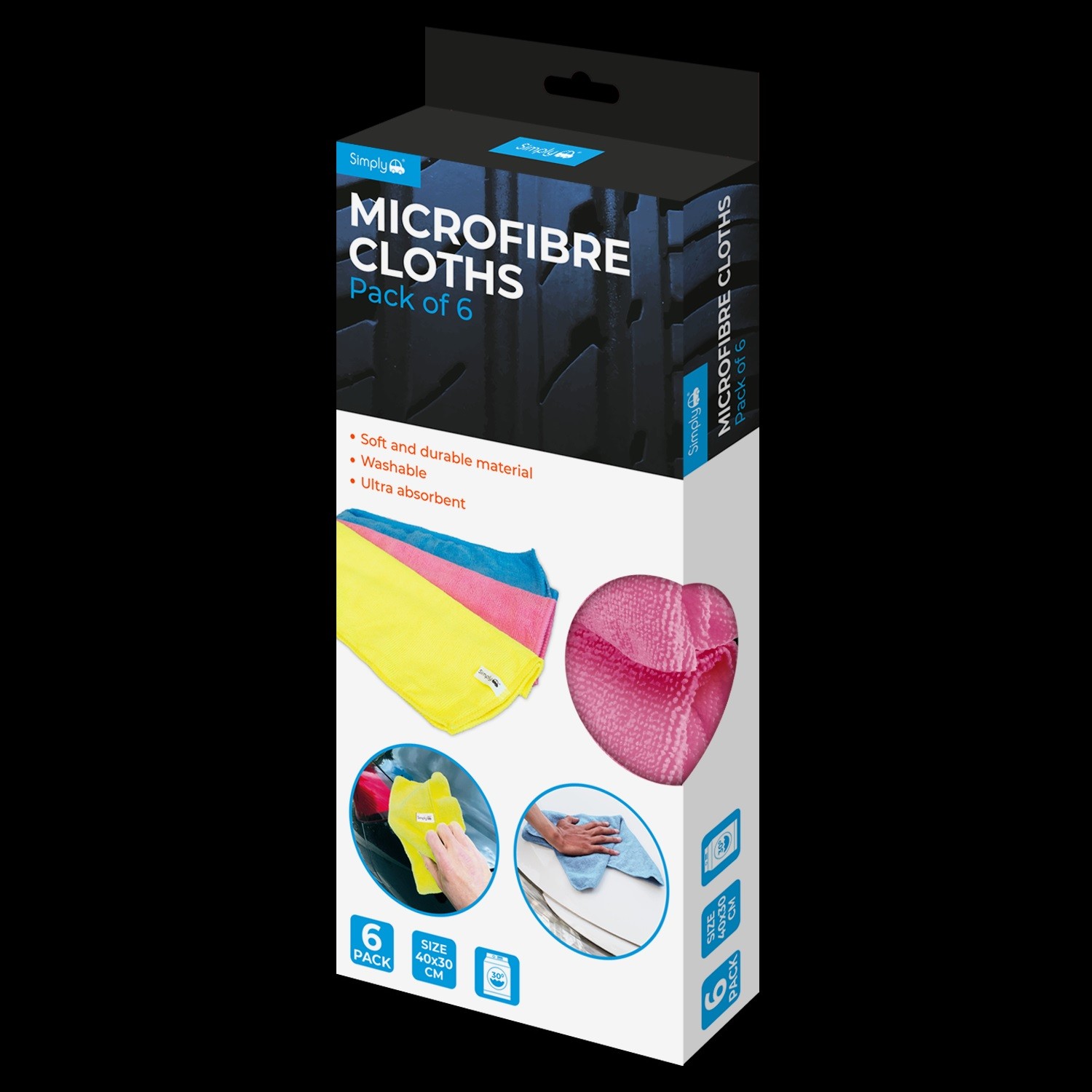 6PK MICROFIBRE CLOTHS