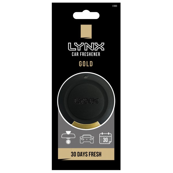 LYNX - 3D HANGING AIR FRESHNER GOLD