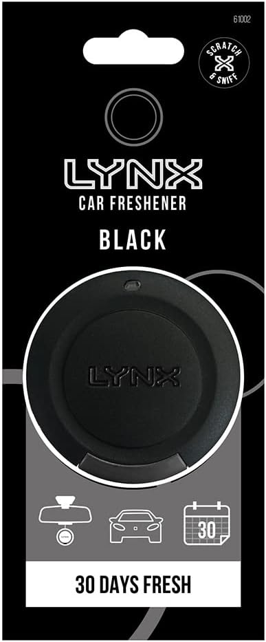LYNX - 3D HANGING AIR FRESHNER BLACK