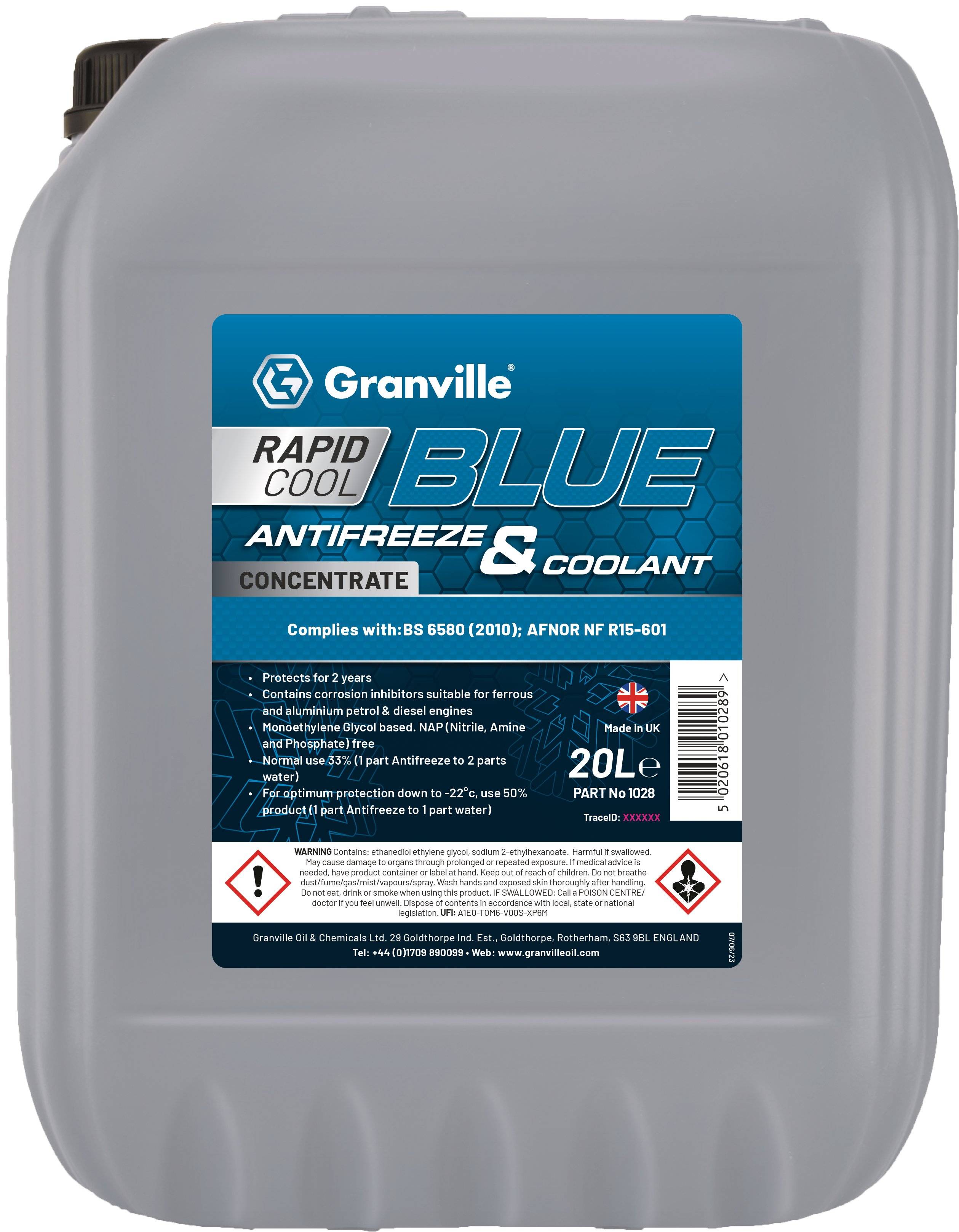 Rapid Cool Blue Antifreeze & Coolant 20L