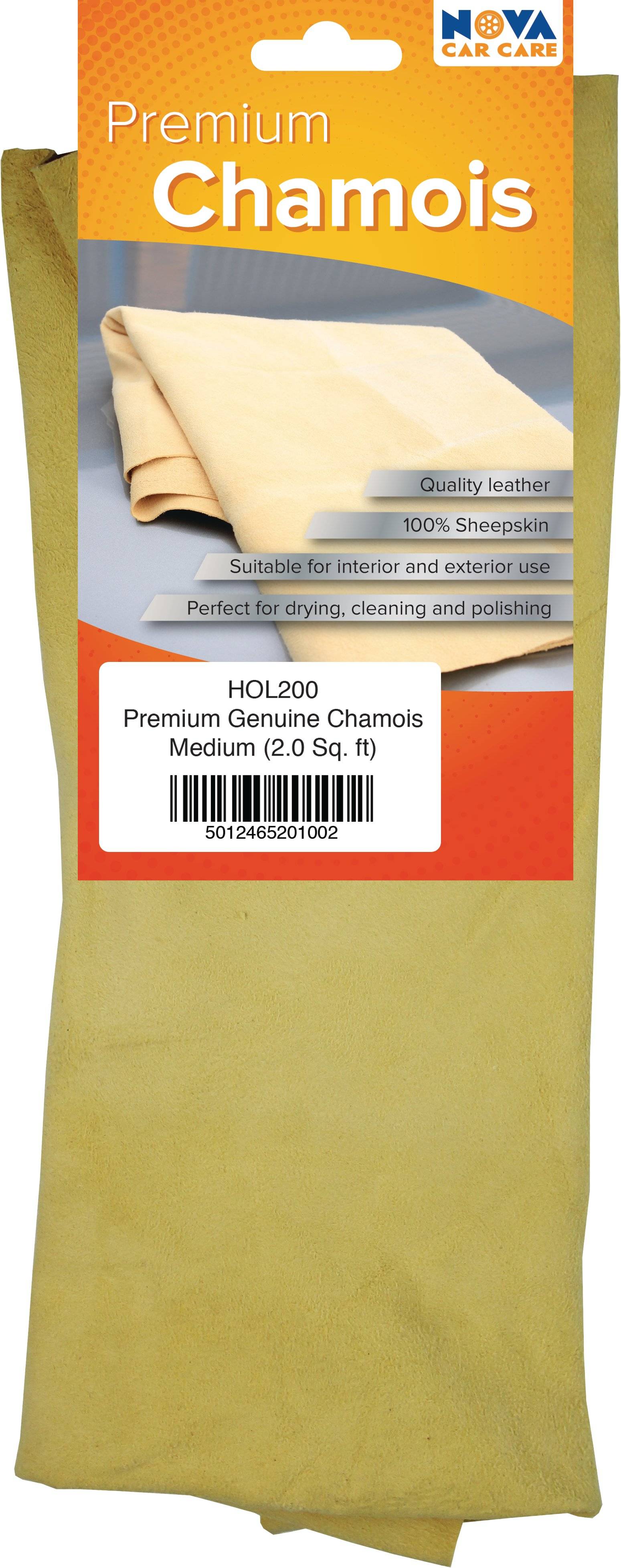 Nova Premium Genuine Chamois Leather Medium 2 Sq Ft