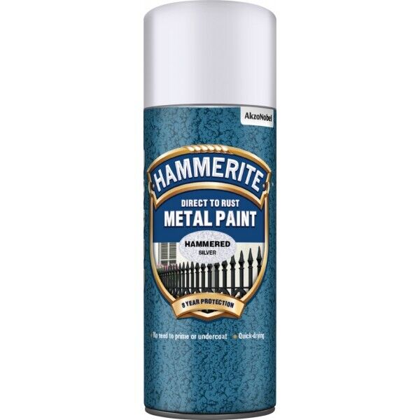 HAMMERED METAL PAINT SILVER 400ML AERO