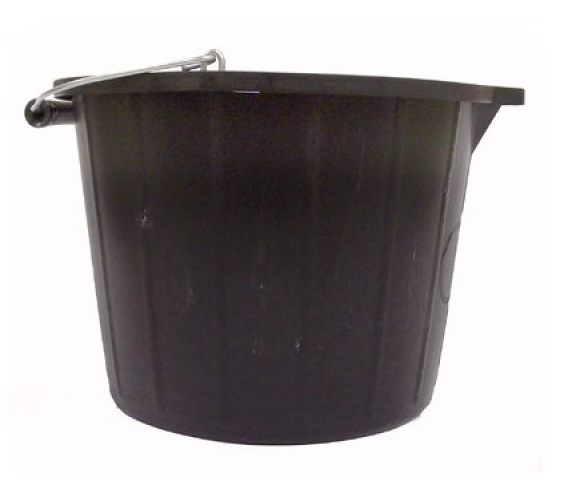 HEAVY DUTY BLACK BUCKET 15L
