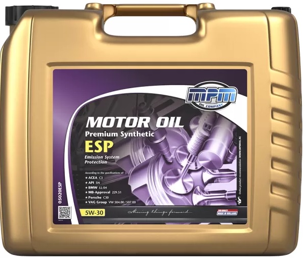 MPM 5W-30 Premium Synthetic ESP 20L