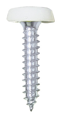 NO PLATE FIXINGS PLASTIC TOP WHITE X50