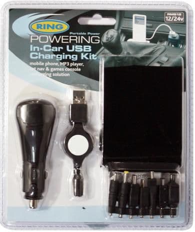 RING IN CAR CHARGER (INC  iPOD)