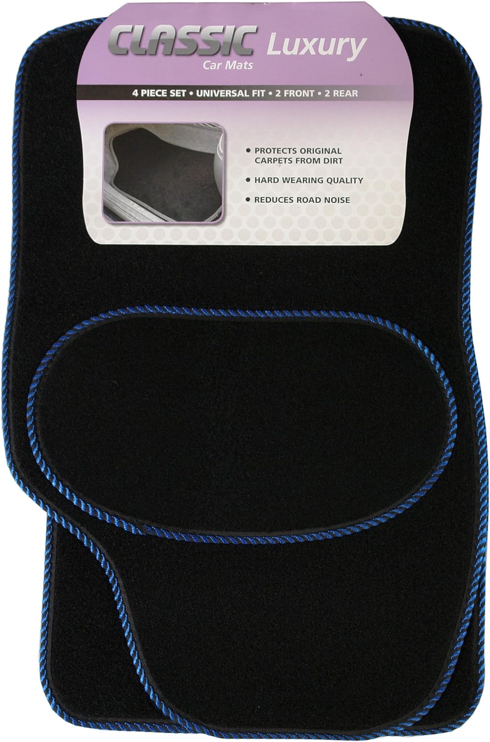 VENICE BLACK MAT SET BLUE S BINDING